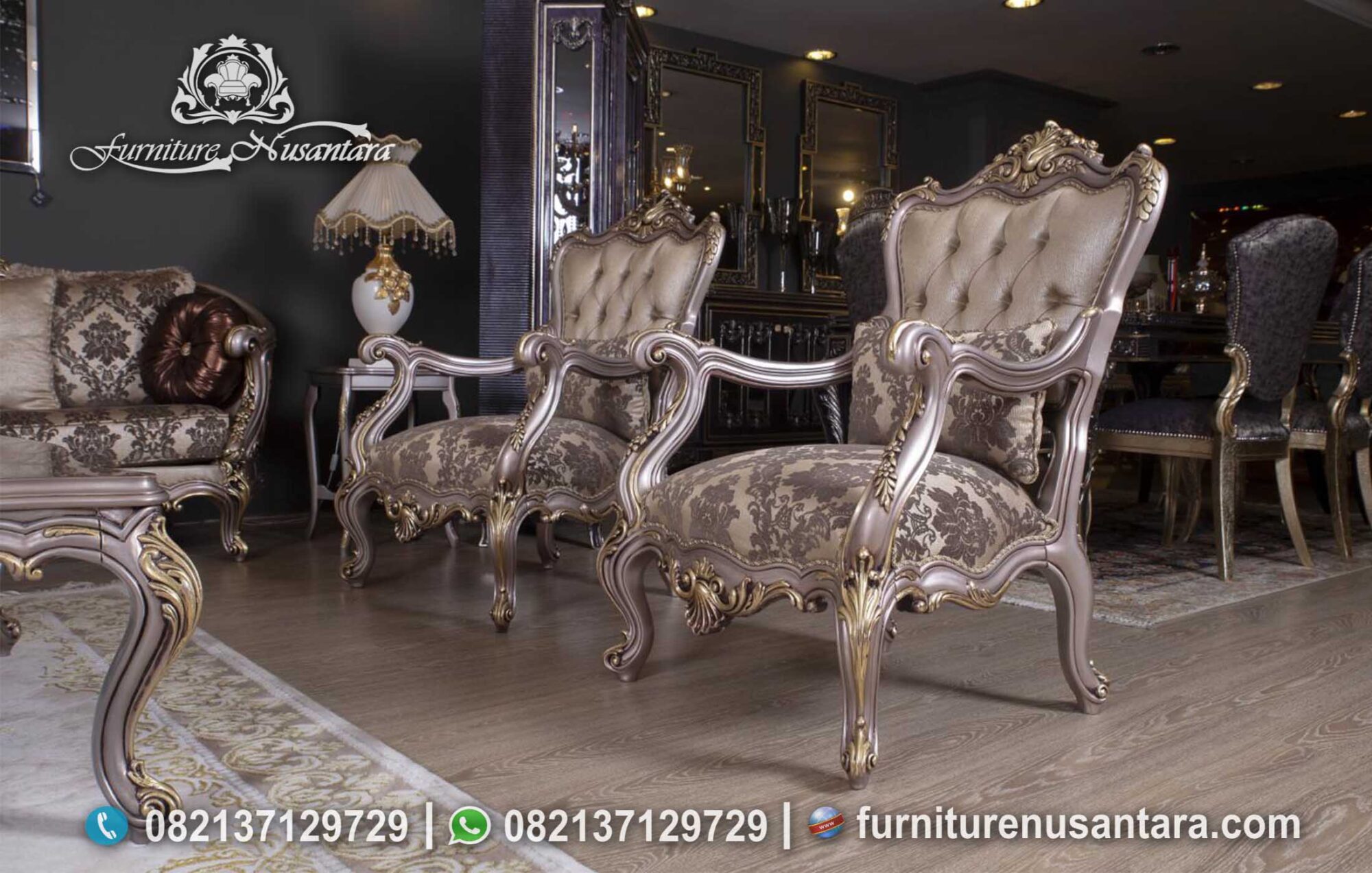 Model Terbaik Sofa Tamu Klasik Eropa ST-26, Furniture Nusantara
