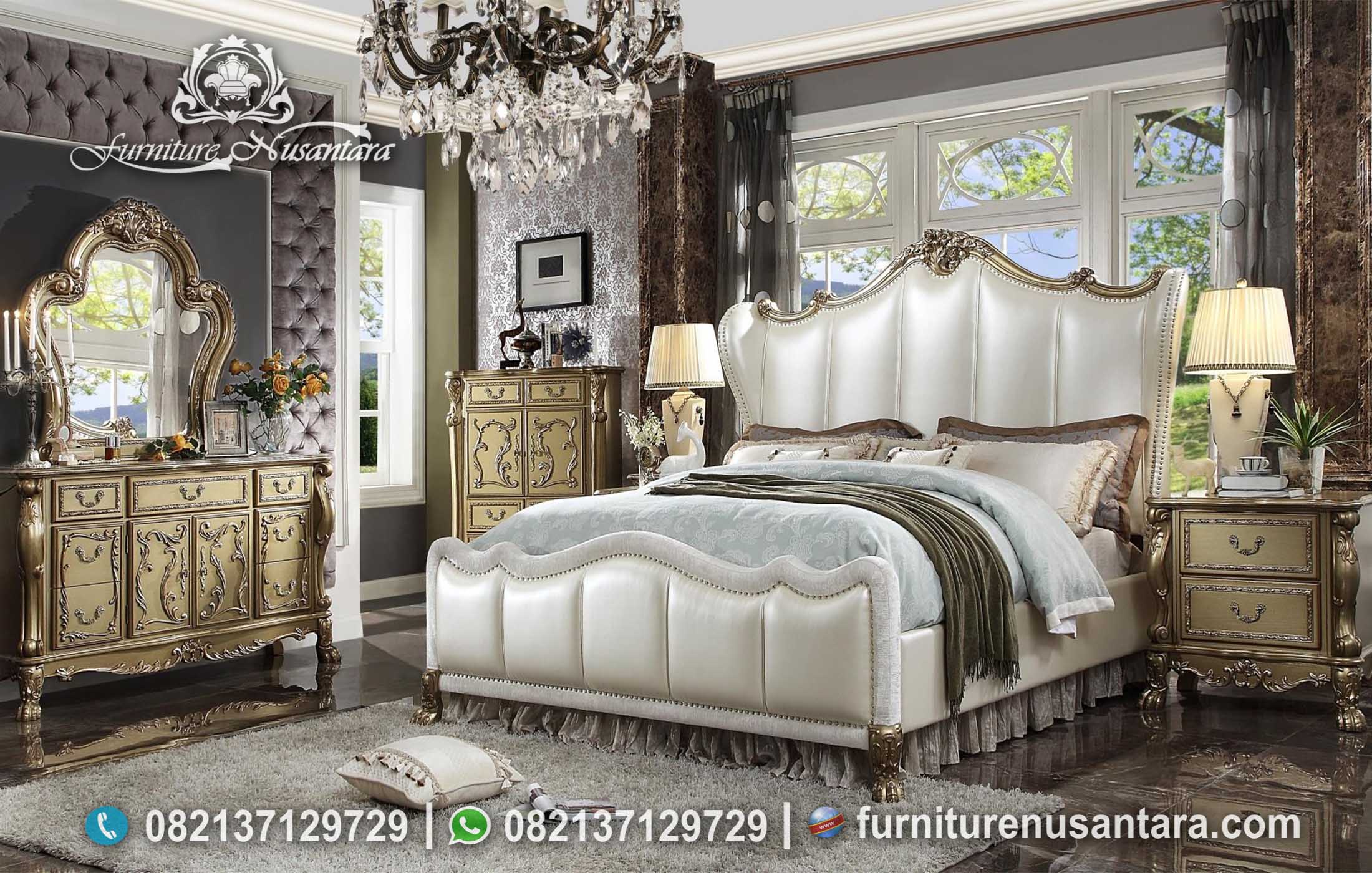 Desain Bedroom Klasik Luxury Queen KS-146, Furniture Nusantara