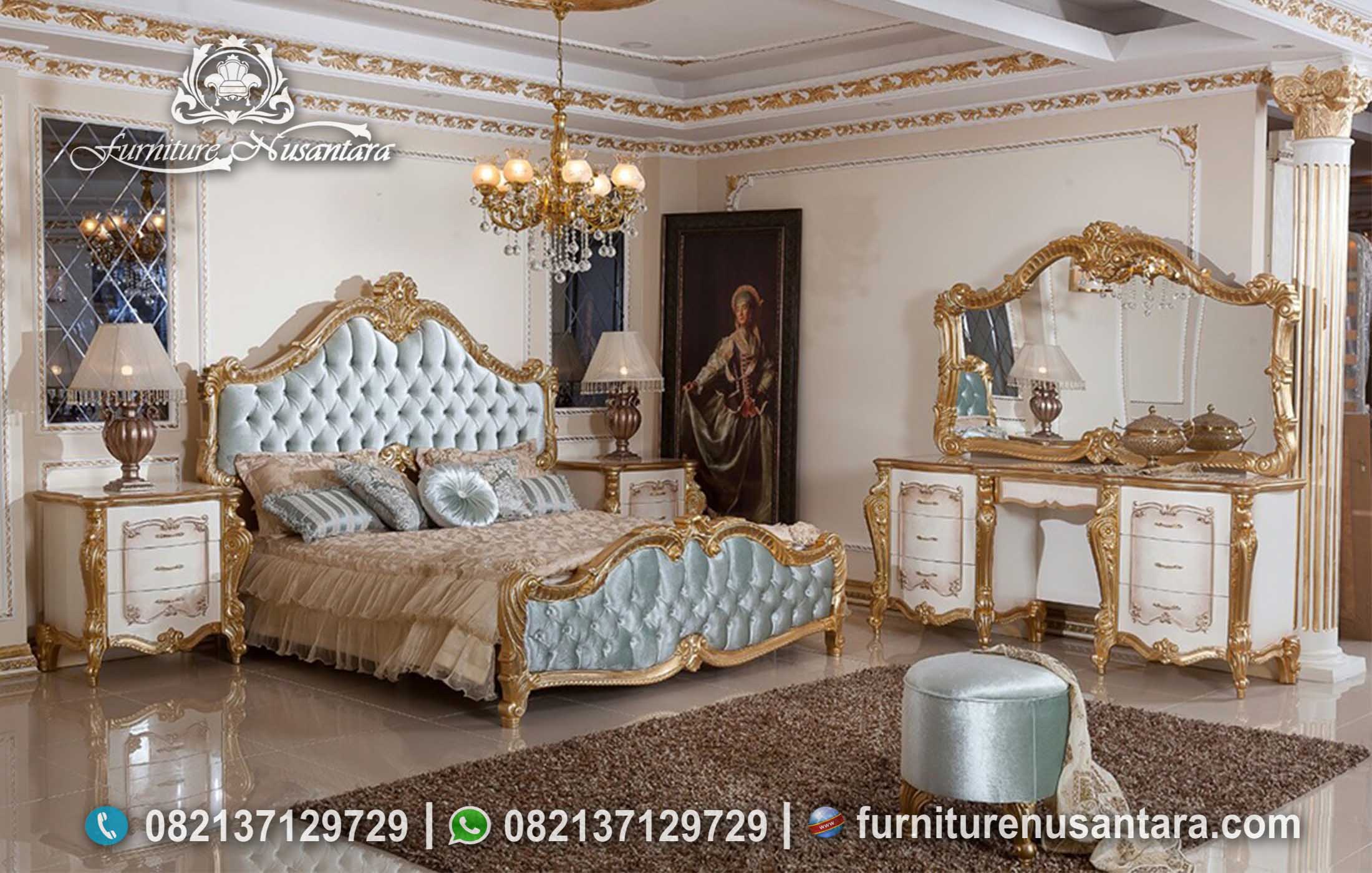 Desain Set Tempat Tidur Ukir Princes Mewah KS-171, Furniture Nusantara