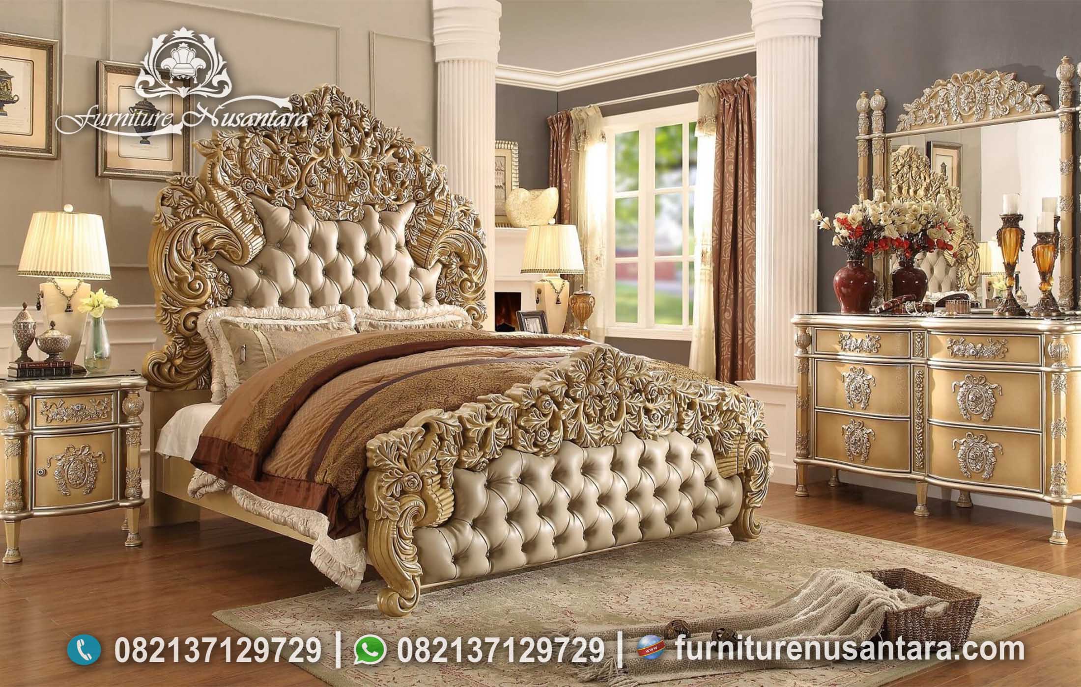 Bedroom Set Desain Victorian Casual KS-182, Furniture Nusantara