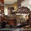 Desain Tempat Tidur Ukir Coklat KS-216, Furniture Nusantara