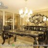 Meja Makan Klasik Black Colour Terbaik MM-25, Furniture Nusantara