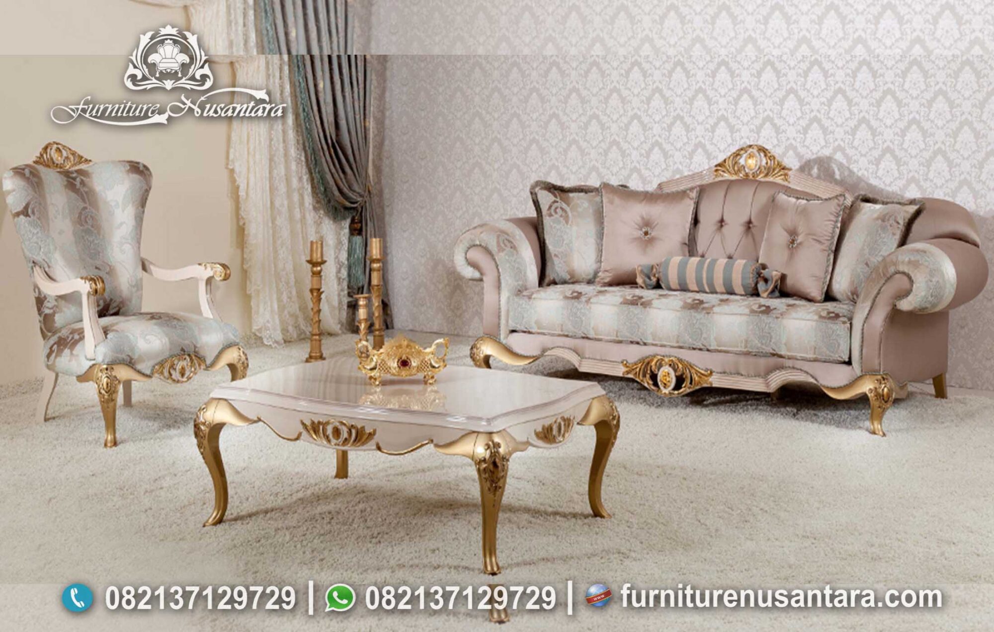 Jual Sofa Tamu Klasik Berkualitas ST-38, Furniture Nusantara