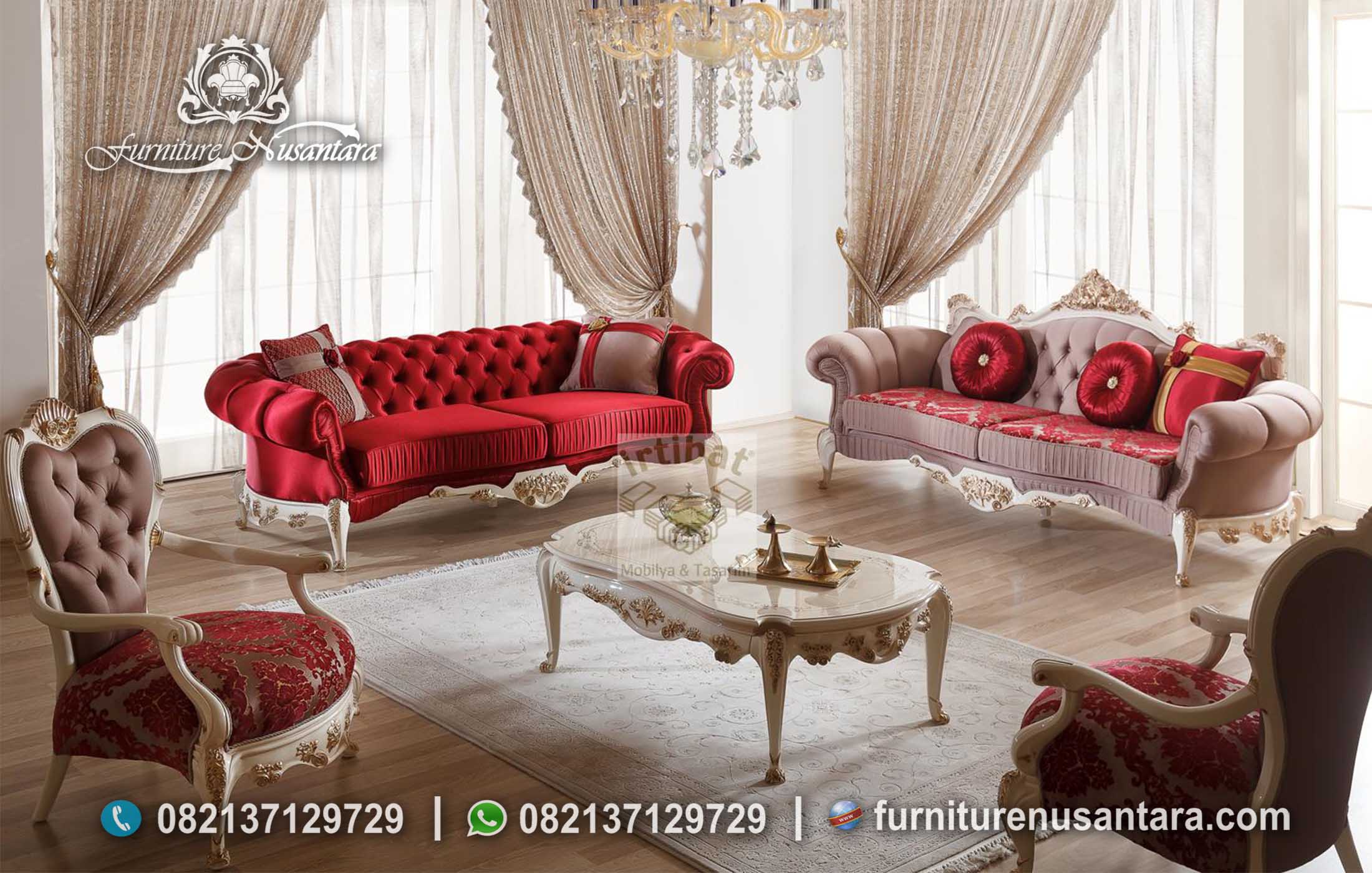Kursi Sofa Retro Luxury ST-48, Furniture Nusantara