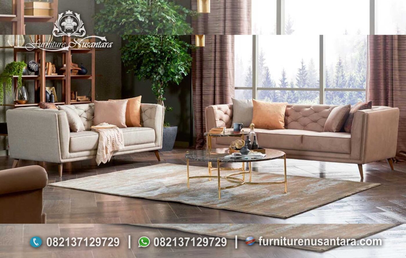 Desain Interior Ruang Tamu Soft Colour ST-63, Furniture Nusantara