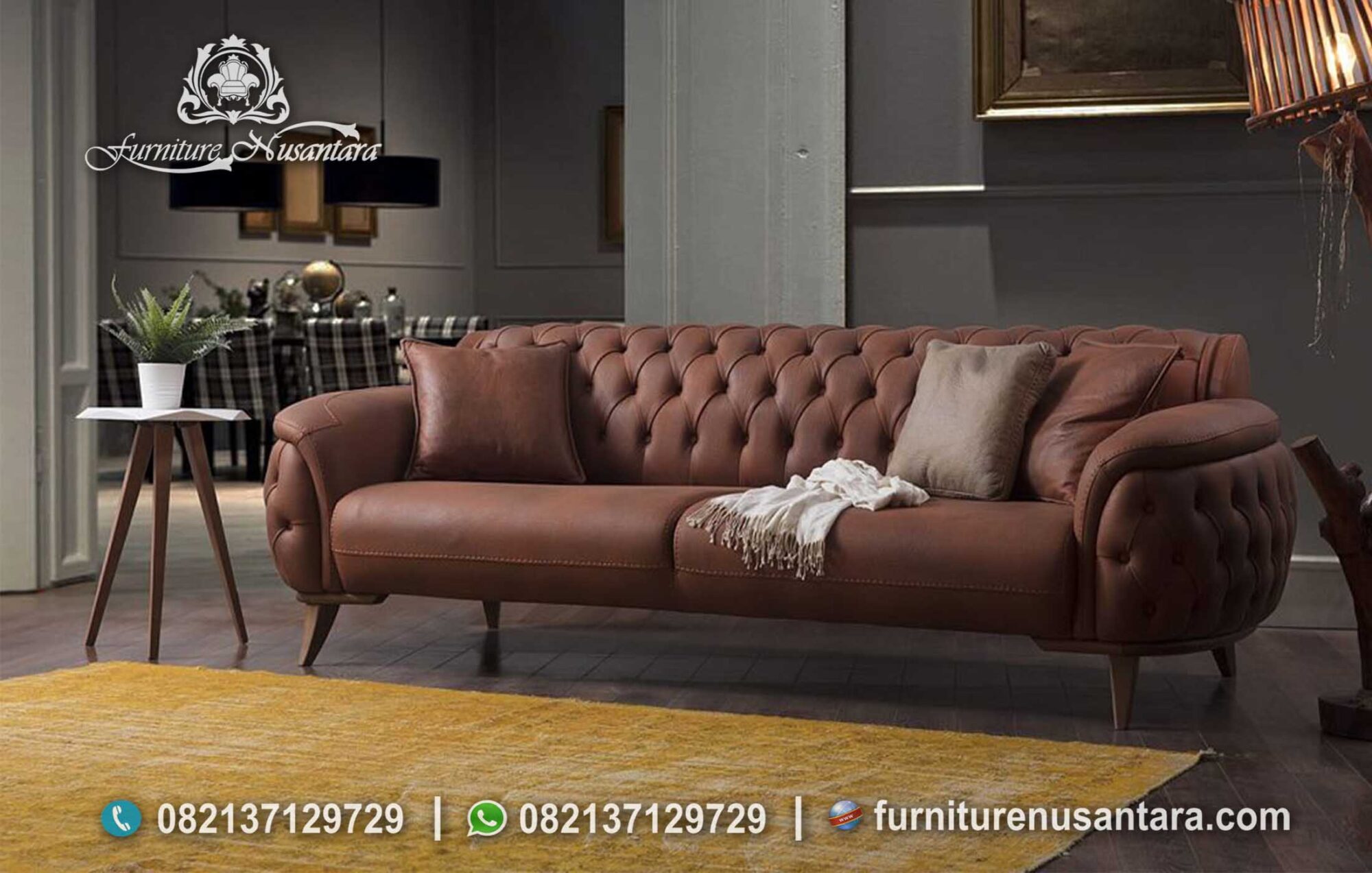 Jual Sofa Tamu Warna Coklat Susu ST-67, Furniture Nusantara