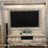 Jual Backdrop TV Ukir Jepara Cream Silver BTV-01