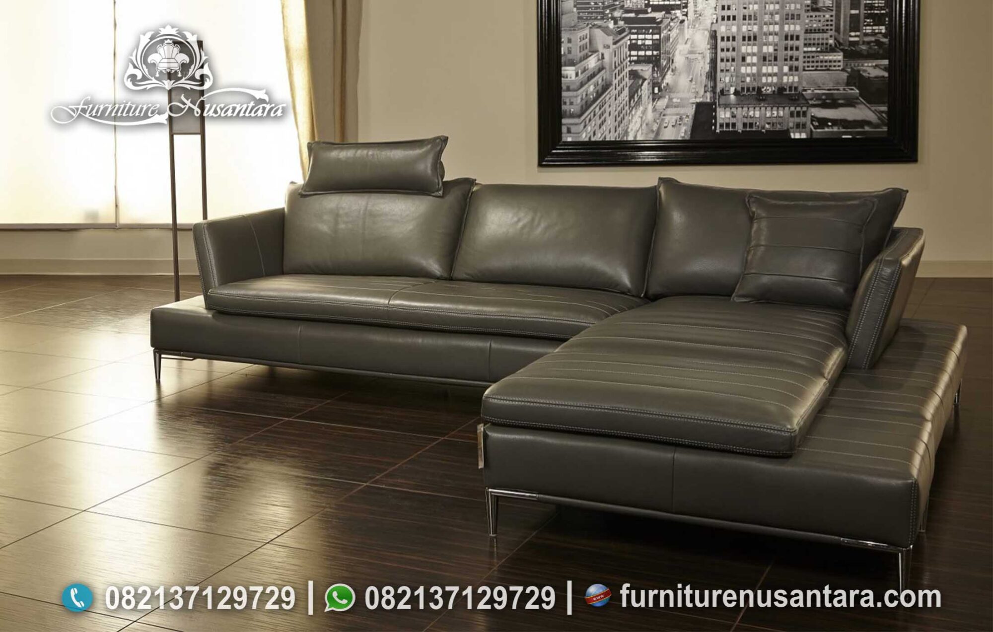 Sofa Sudut Oscar Simple Minimalis ST-91, Furniture Nusantara