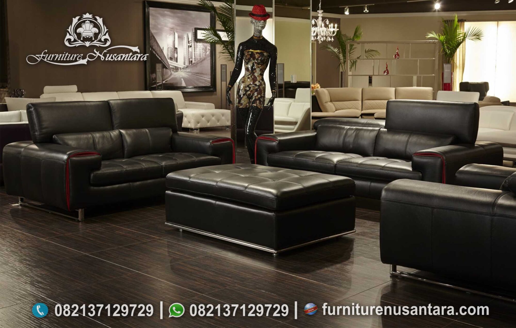 Sofa Minimalis Italian Leather Modern ST-92, Furniture Nusantara