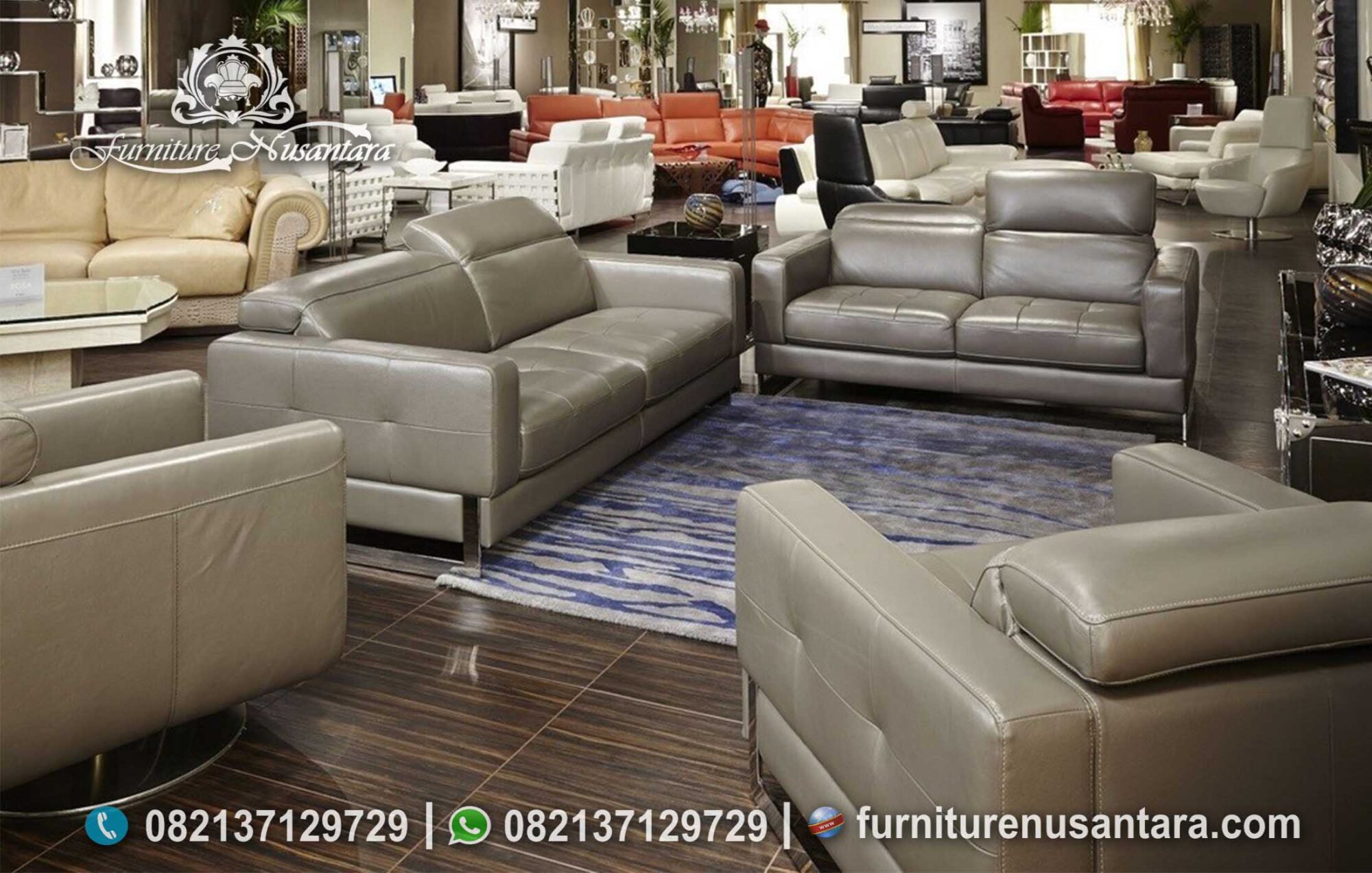 Sofa Bed Minimalis Italian Leather ST-94, Furniture Nusantara