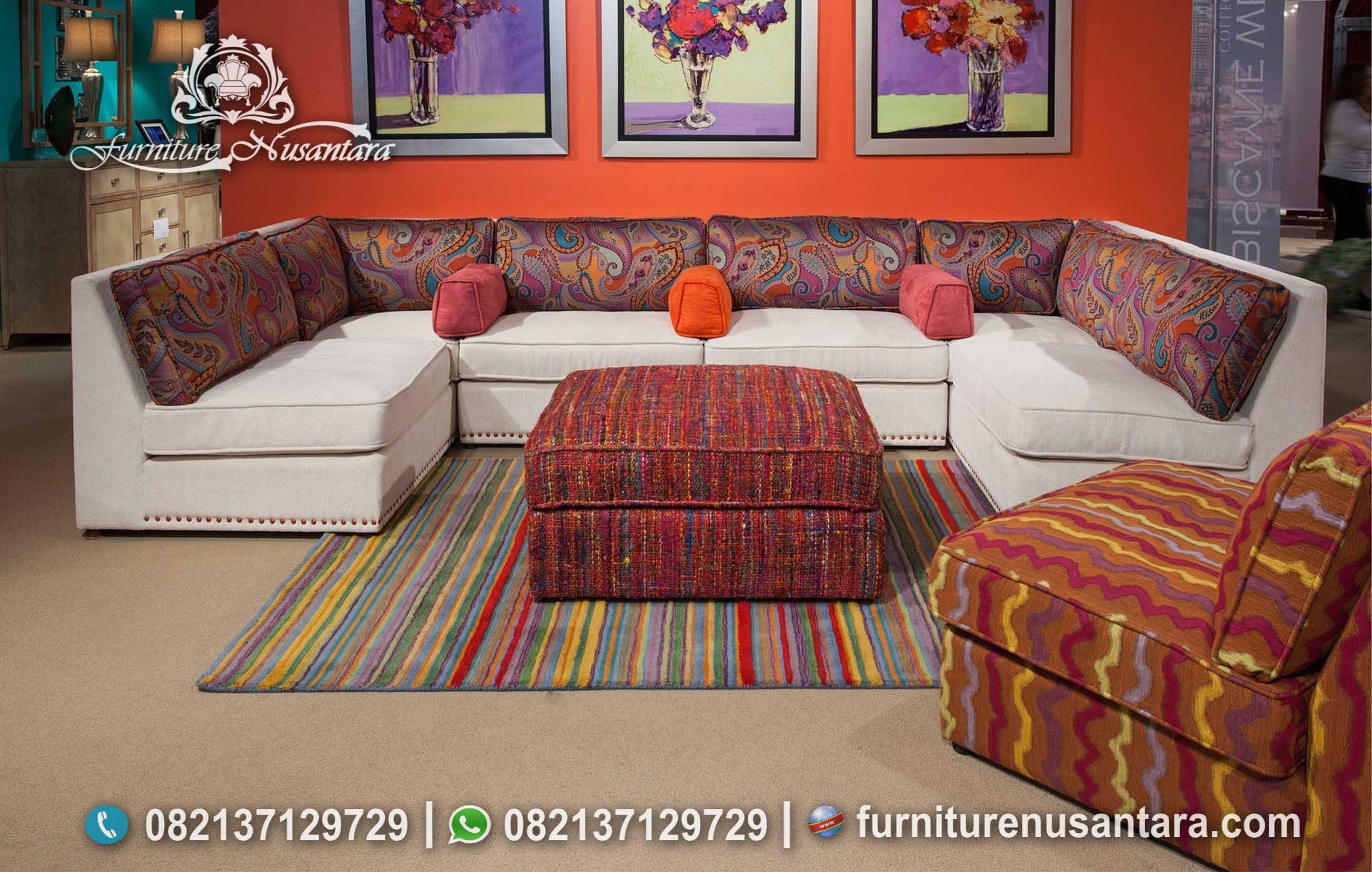 Sofa Tamu Minimalis Letter U ST-97, Furniture Nusantara