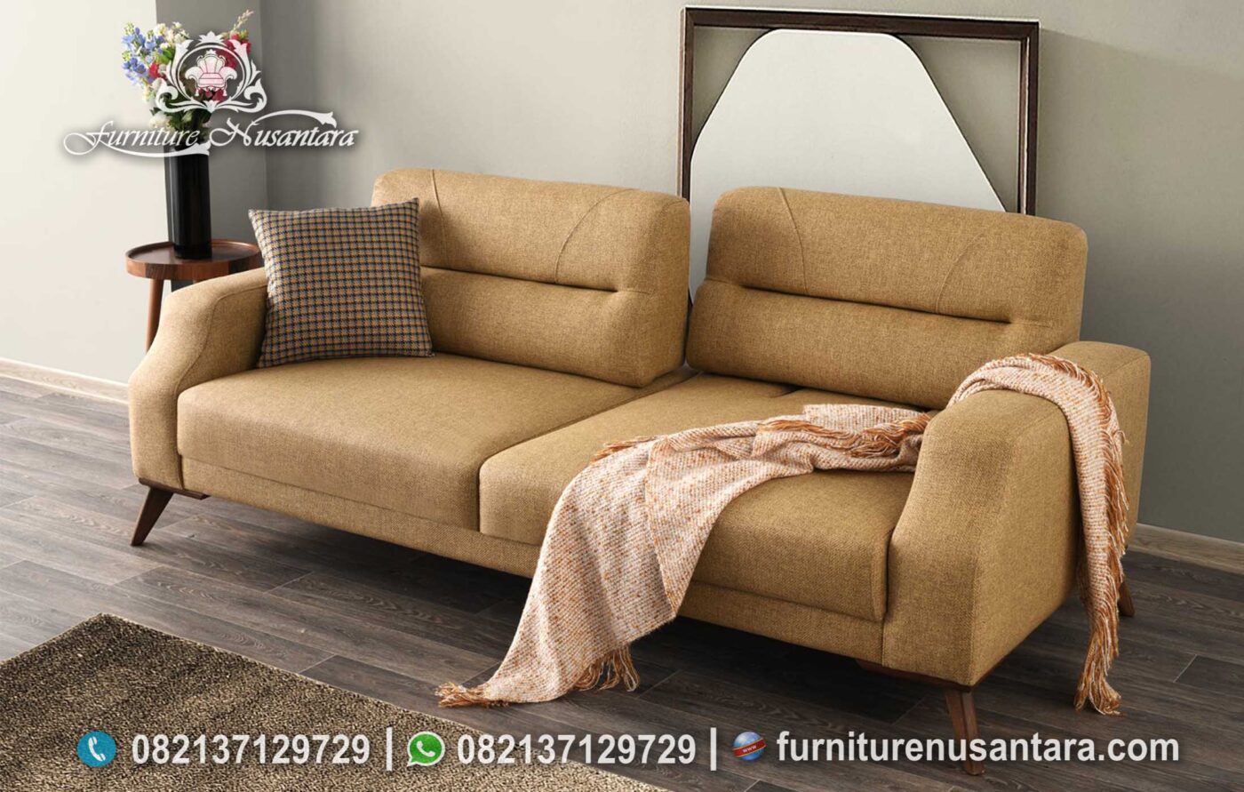 Sofa Bed Santai Minimalis Cream Murah ST-108,Furniture Nusantara