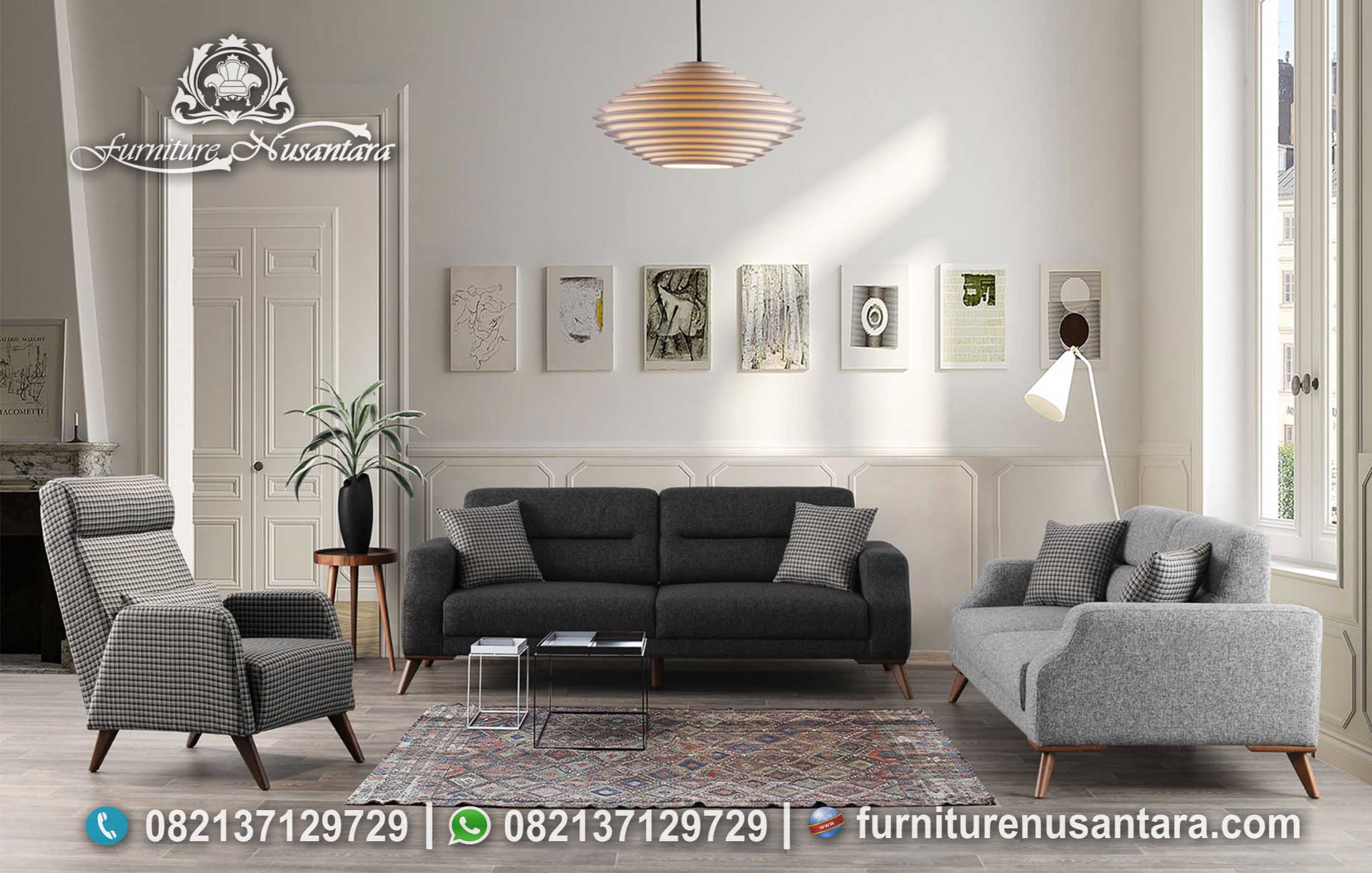 Sofa Minimalis Retro Modern Warna Soft ST-110, Furniture Nusantara