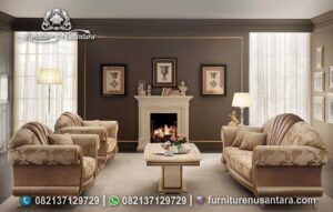 Sofa Tamu Modern Berbahan Kulit