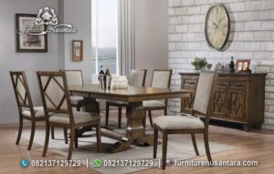 Meja Makan Kayu Jati yang Hangat