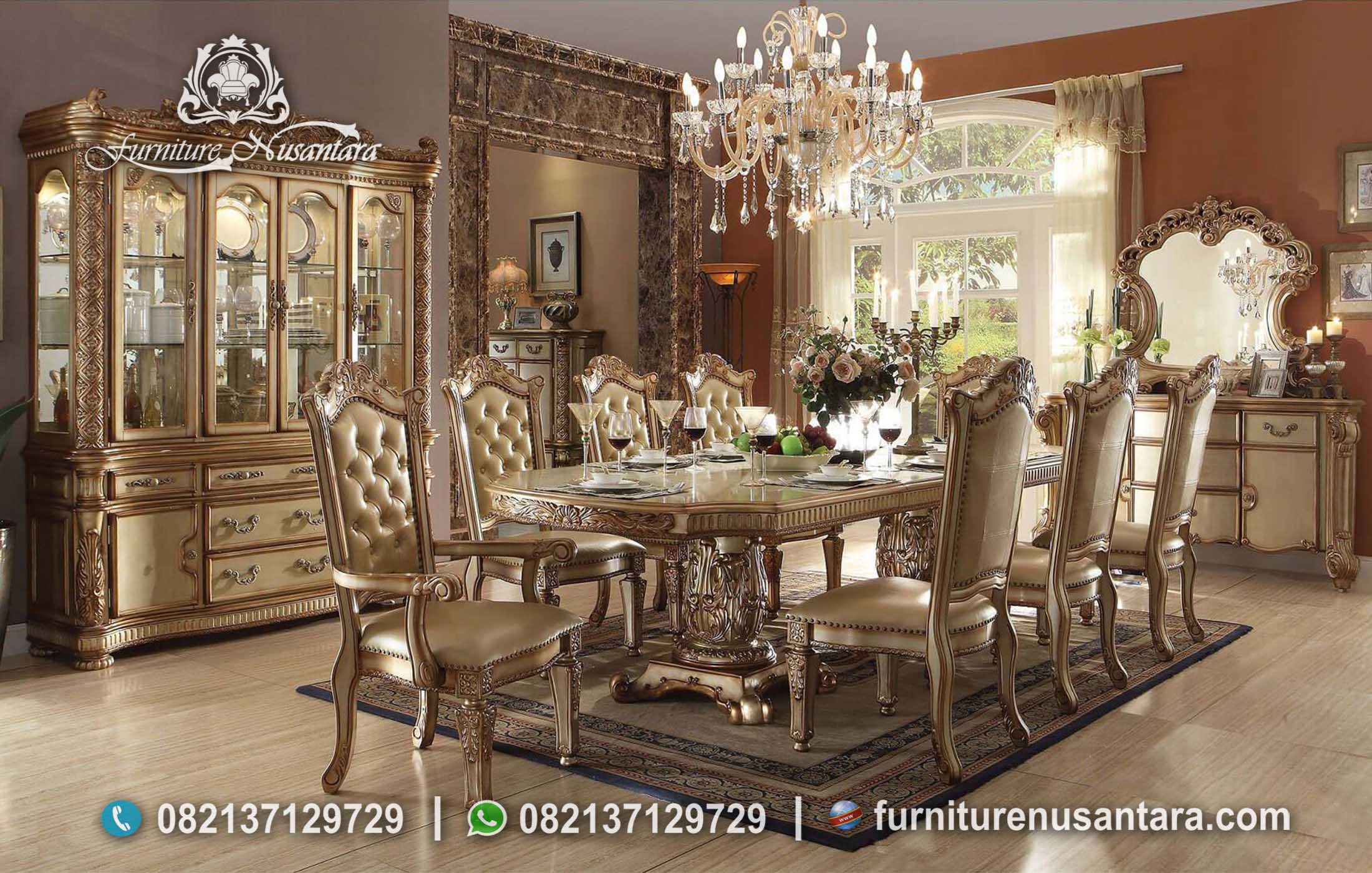 Furniture Meja Makan Klasik Mewah Eropa MM-197