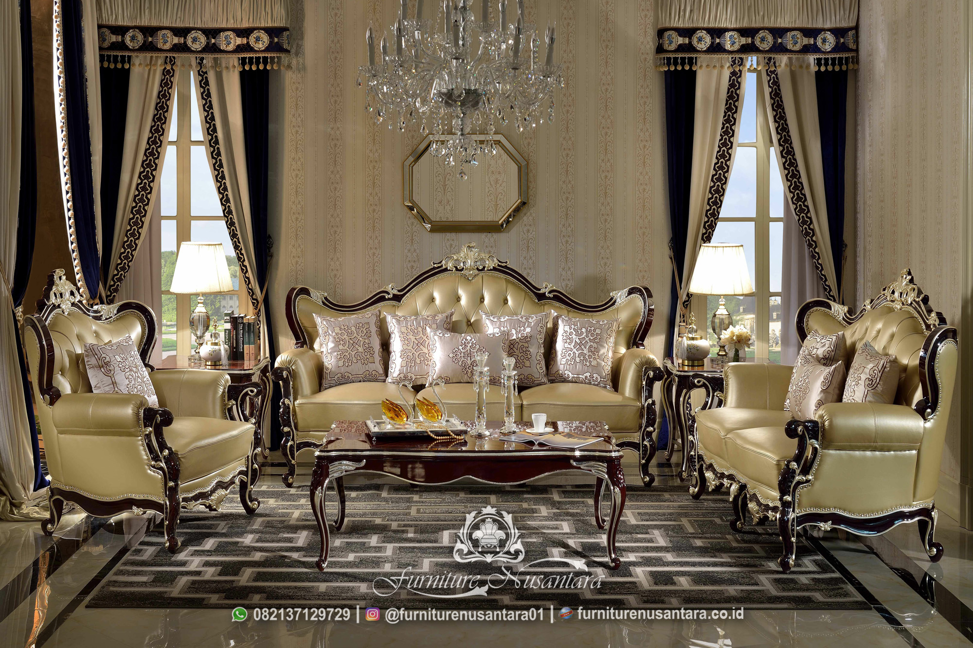 Beautiful Sofa Ruang Tamu Klasik Mewah ST-143